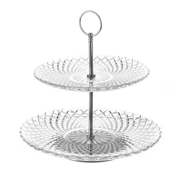 Üveg emeletes kínálótálca Harlequin – Casa Selección