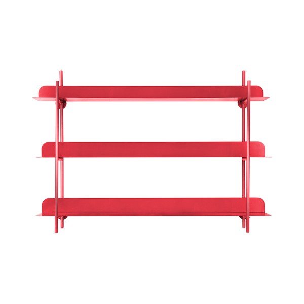 Piros többszintes fém fali polc 60 cm Cool Retro – PT LIVING-image-2
