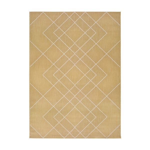 Hibis Geo sárga kültéri szőnyeg, 80 x 150 cm - Universal