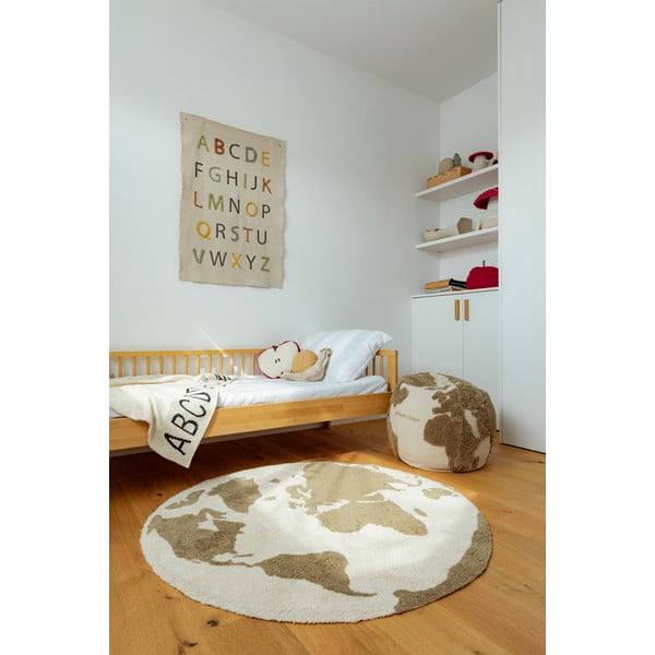 Zöld-krémszínű gyerek babzsákfotel World Map – Lorena Canals-image-1
