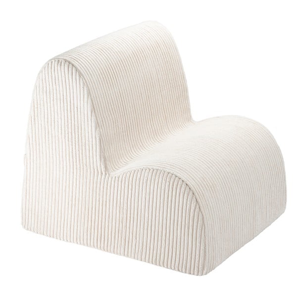 Krémszínű kordbársony gyerek fotel Cloud – Wigiwama