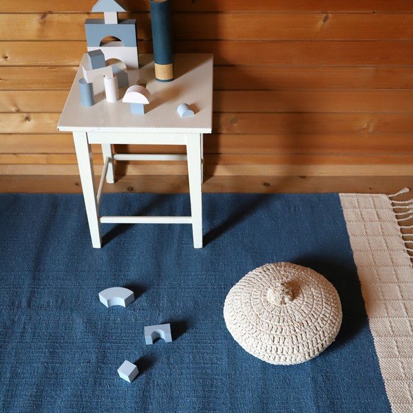 Kék szőnyeg 150x100 cm Lucia - Nattiot-image-1