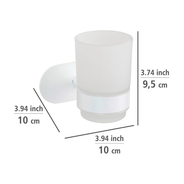 Fehér öntapadós üveg fogkefetartó pohár Orea – Wenko-image-3