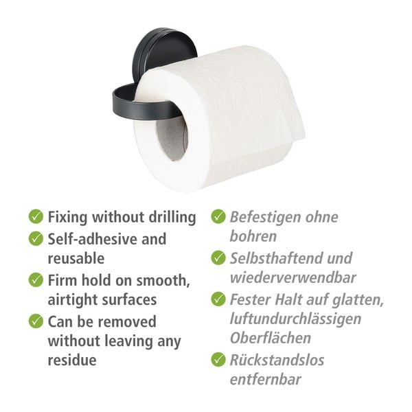 Static-Loc® Pavia fekete wc-papír tartó - Wenko-image-3