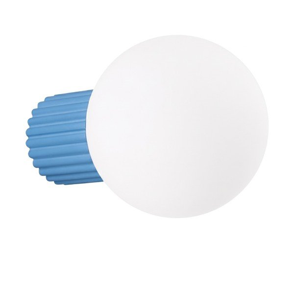 Világoskék opálüveg fali lámpa ø 12 cm Orbital – Sollux