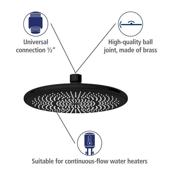 Zuhanyfej ø 22,5 cm Water Saving – Wenko-image-3