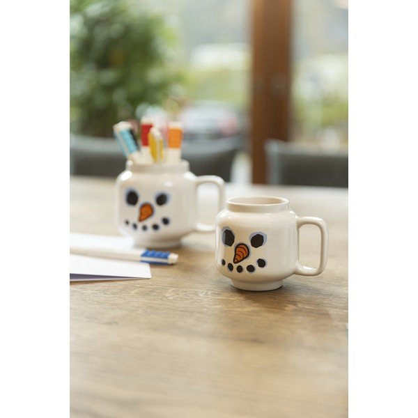 Fehér kerámia gyerek bögre lattéhoz 255 ml Snowman – LEGO®-image-1