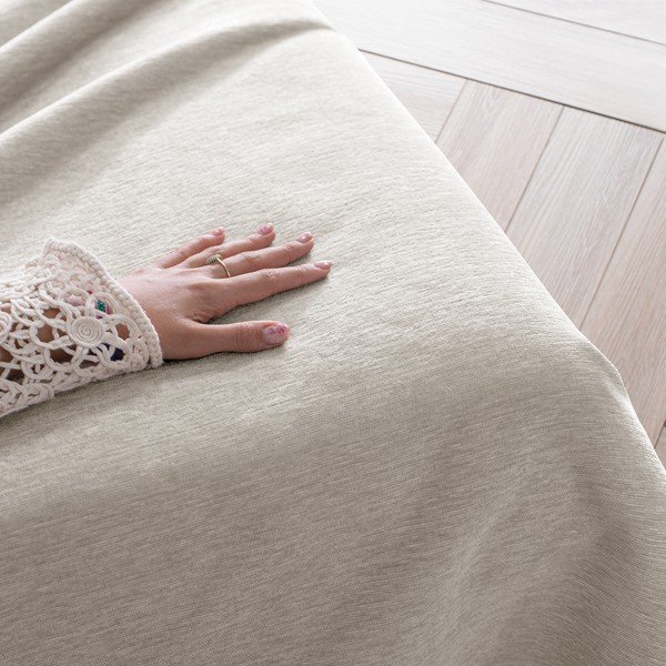Bézs zsenília ágytakaró 220x240 cm Talo – Filumi-image-1