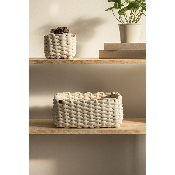 Textil tárolókosár 20x15x11 cm Peach Skin S – Bigso-image-1