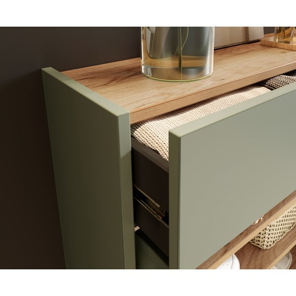 Zsályaszínű szekrény 56x97x22 cm Ameca – Germania-image-4