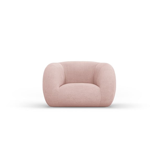 Világos rózsaszín buklé fotel Essen – Cosmopolitan Design