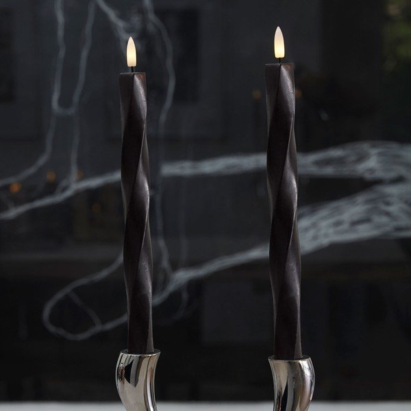 Elemmel működő LED gyertya szett 2 db-os (magasság 26 cm) Sille Twist – Sirius-image-2