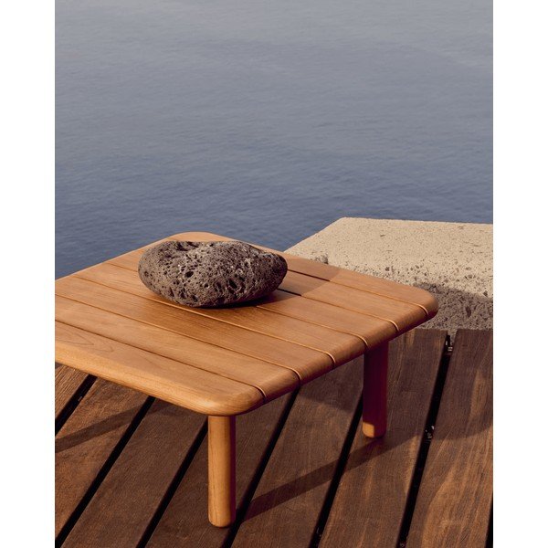 Teakfa kerti dohányzóasztal 70x70 cm Turqueta – Kave Home-image-3