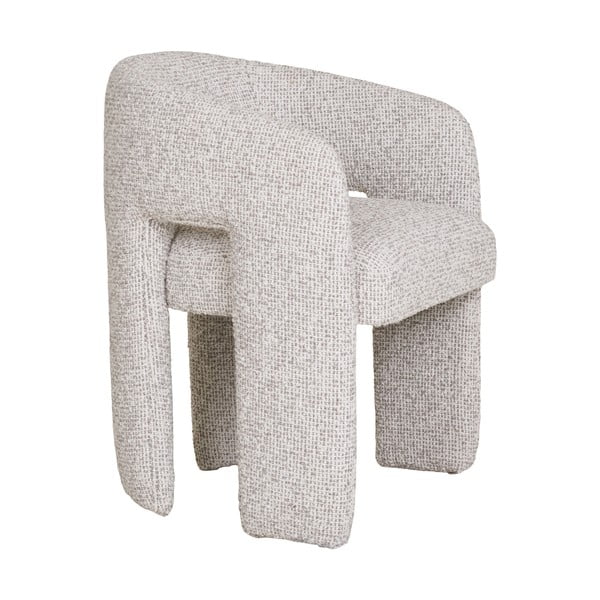 Világosszürke kárpitozott karfás étkezőfotel Monroe – House Nordic-image-4