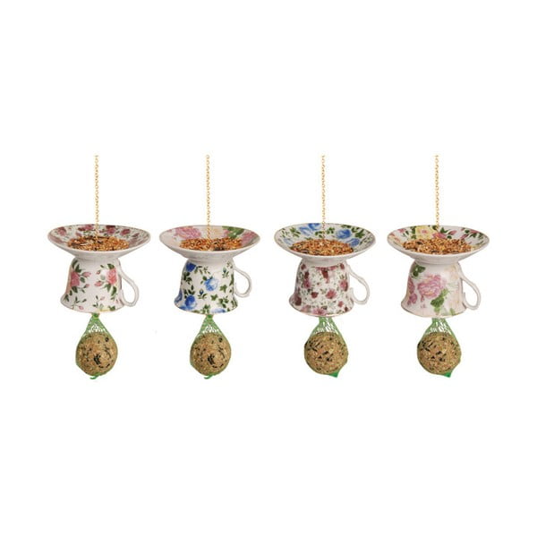 Sweetie 4 darabos porcelán madáretető faggyúgolyókkal - Esschert Design