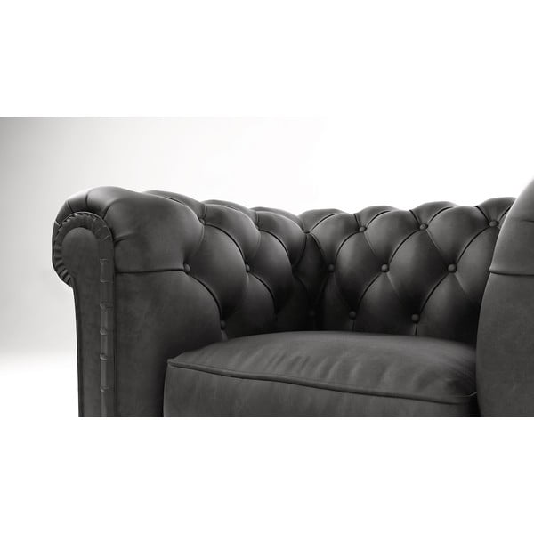 Antracitszürke bársony fotel Cambridge – Ropez-image-3