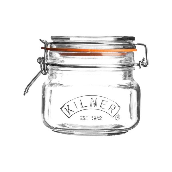 Szögletes, csatos befőttes üveg, 0,5 l - Kilner-image-1