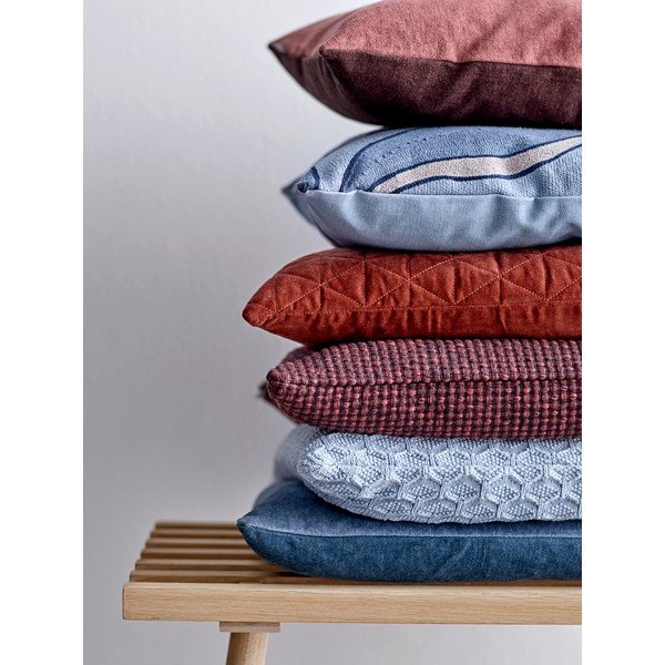 Elsa pirosas-narancs pamutpárna, 50 x 50 cm - Södahl-image-1