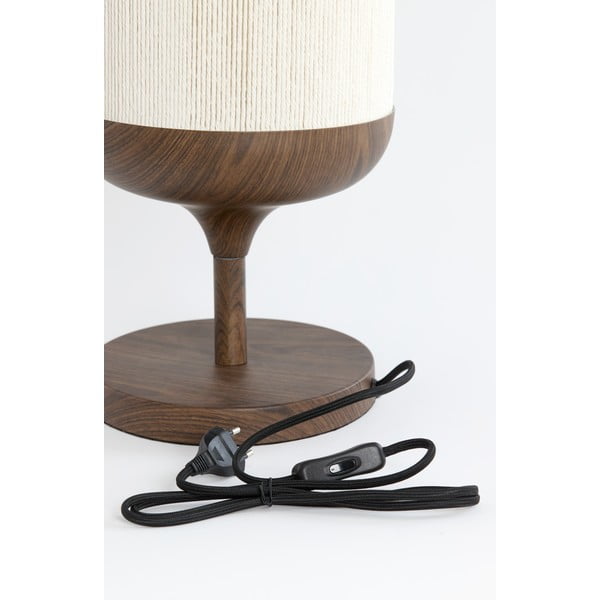 Sötétbarna asztali lámpa textil búrával (magasság 50 cm) Dania – Light & Living-image-4