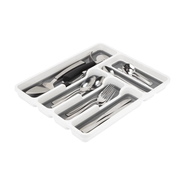 Szürke-fehér csúszásgátló evőeszköz-rendszerező - Addis-image-1