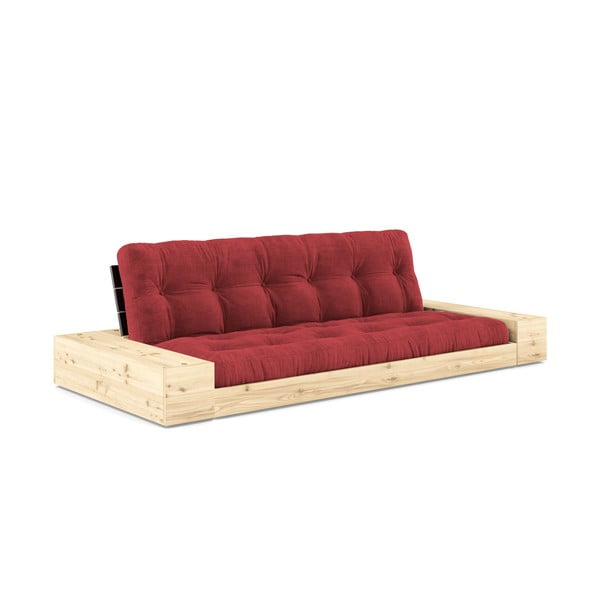 Piros kordbársony kinyitható kanapé 244 cm Base – Karup Design
