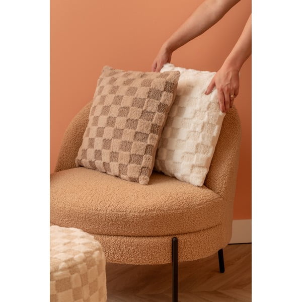 Mikroplüss díszpárna 45x45 cm Checker – PT LIVING-image-1