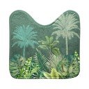 Zöld textil fürdőszobai kilépő WC-hez 45x45 cm Vagabonde – douceur d'intérieur
