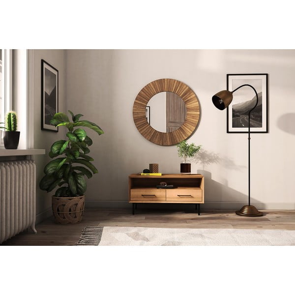 Natúr színű tölgyfa TV-állvány 90x50 cm Abies – The Beds-image-1