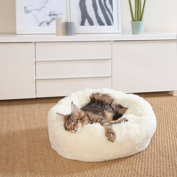 Krémszínű fekhely kutyáknak ø 55 cm – Love Story-image-1