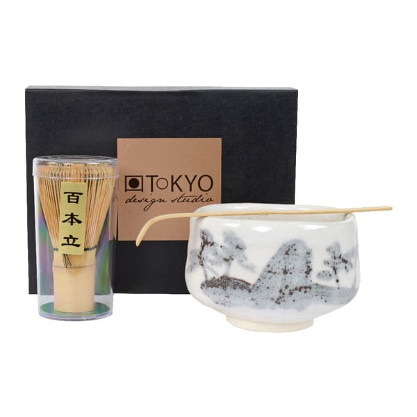 White ajándékkészlet Matcha Tea készítéséhez - Tokyo Design Studio