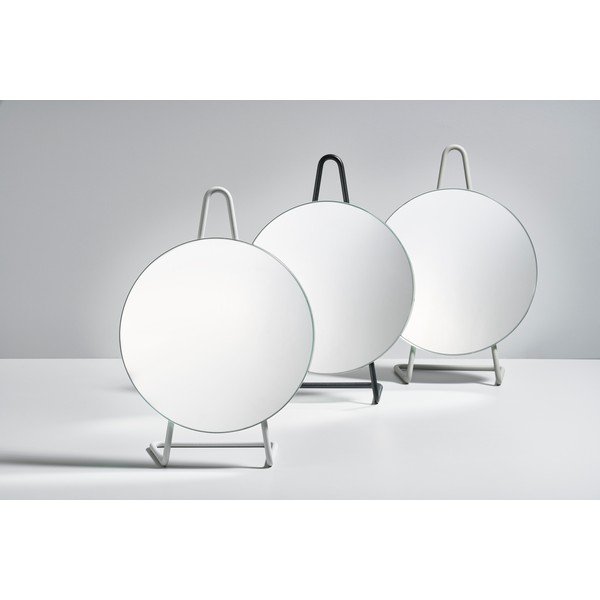 A-Mirror Soft Grey szürke, asztali kozmetikai tükör, ø 31 cm - Zone-image-1