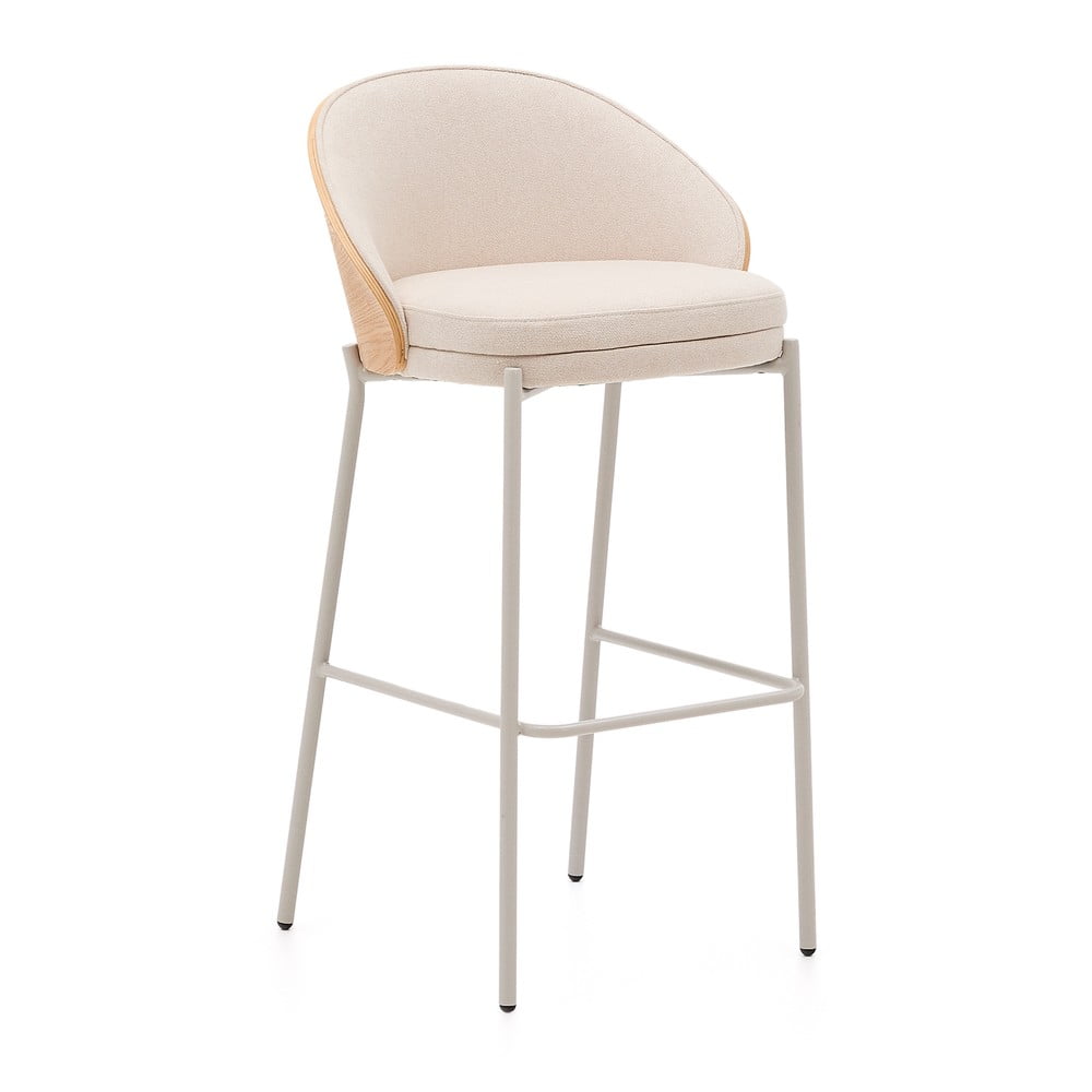 Bézs-világos natúr színű bárszék (ülésmagasság 77 cm) Eamy Kave Home