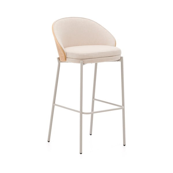 Bézs-világos natúr színű bárszék (ülésmagasság 77 cm) Eamy – Kave Home