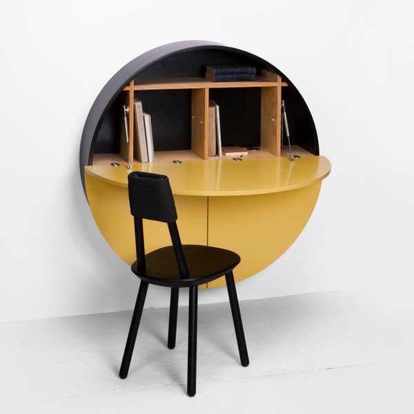 Pill sárga-fekete többfunkciós fali asztal - EMKO-image-2