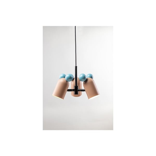 Világoskék-rózsaszín gyerek lámpa fém búrával ø 30 cm Mouse II – GTV-image-2