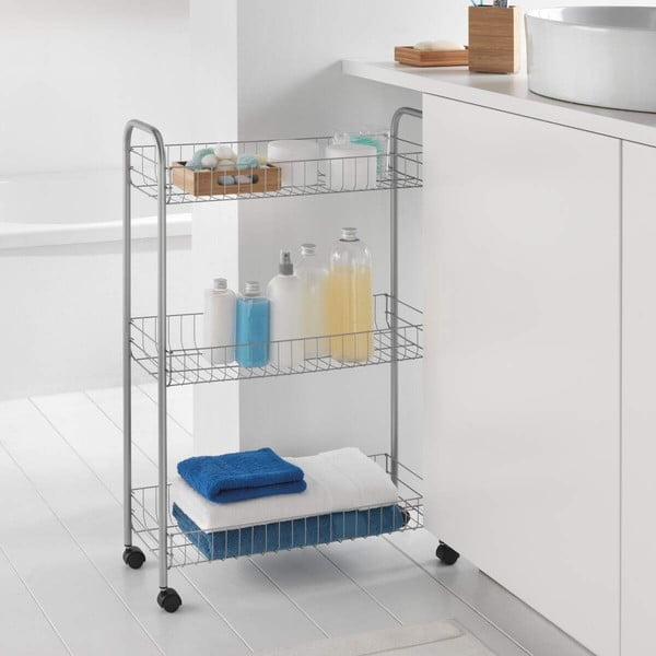 Ascona Slim De Luxe háromszintes görgős polc, magasság 84 cm - Metaltex-image-3