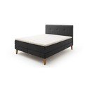Antracitszürke boxspring ágy 180x200 cm Stockholm – Meise Möbel