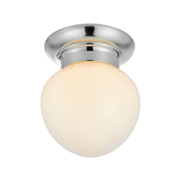 Fehér-ezüstszínű mennyezeti lámpa üveg búrával Ronda – Markslöjd