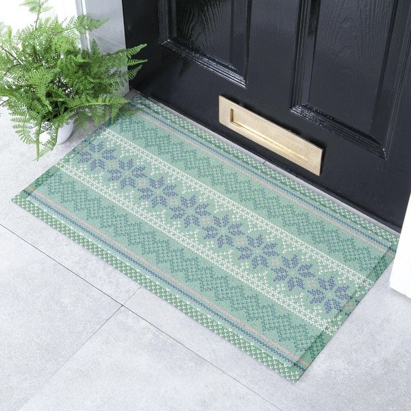 Újrahasznosított műanyag lábtörlő 40x70 cm Fair Isle  – Artsy Doormats-image-1