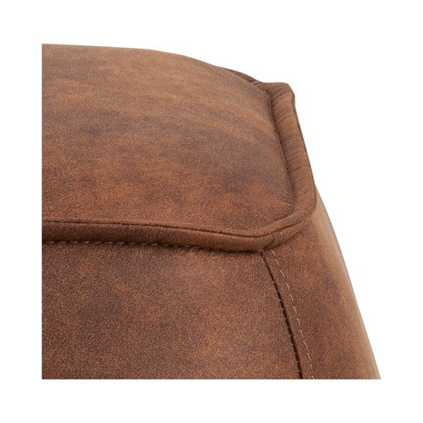 Mie konyakbarna műbőr puff, 40 x 40 cm - Actona-image-1