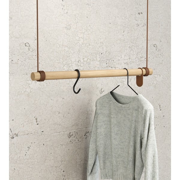 Natúr színű tölgyfa fali fogas 80 cm Swing M – LIND DNA-image-2