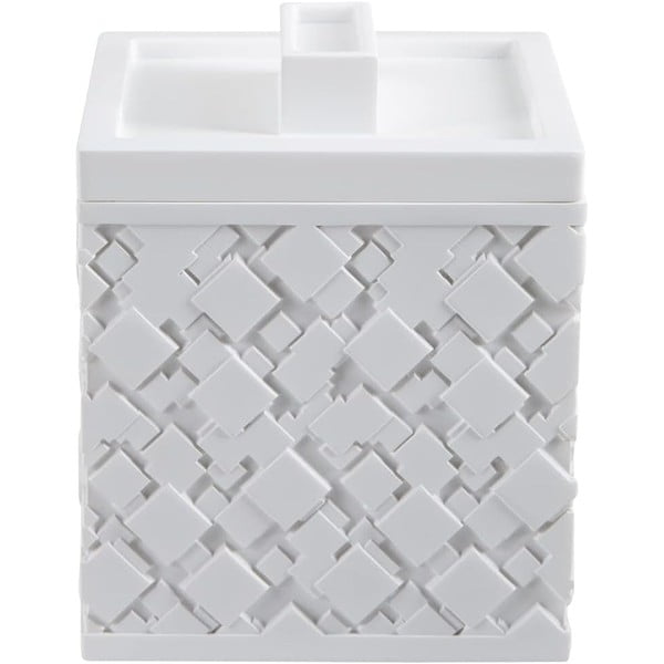 Fehér poligyanta fürdőszobai rendszerező vattakorongokhoz Agda – Spirella