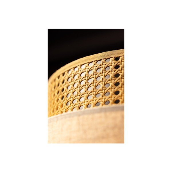 Natúr színű függőlámpa rattan-textil búrával Abra 2 – GTV-image-4