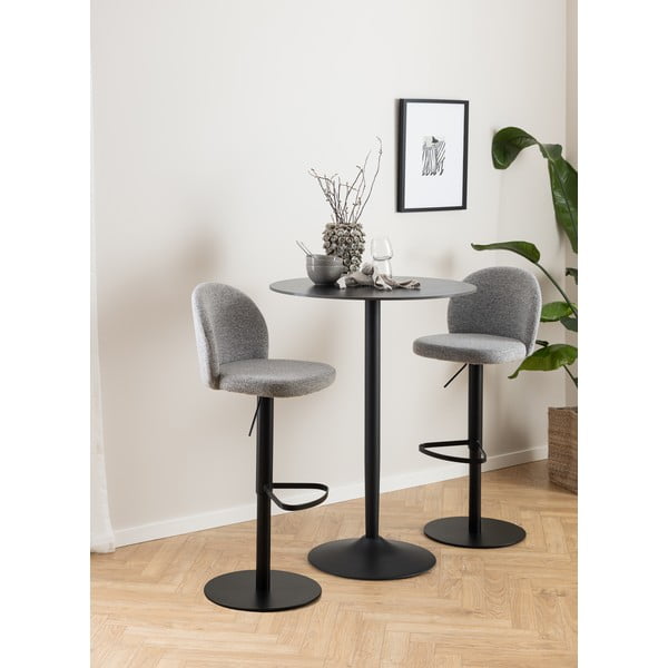 Fekete-szürke állítható magasságú bárszék (ülésmagasság 55 cm) Patricia – Actona-image-1