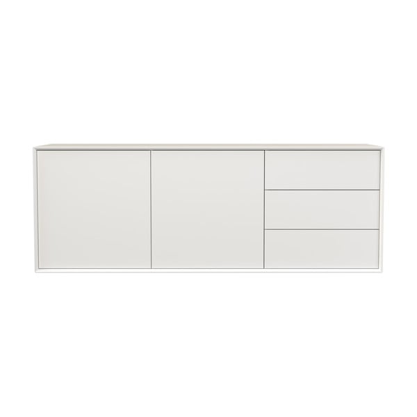 Fehér alacsony függő komód 168x61 cm Wall – Tenzo