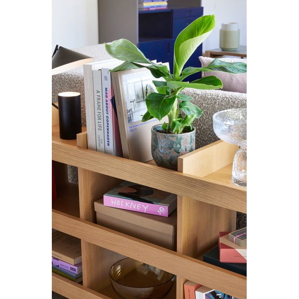 Natúr színű könyvespolc tölgyfa dekorral 120x70x32 cm Momentum – Hübsch-image-4
