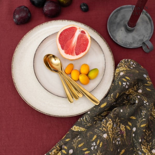 Len tányéralátét 35x45 cm Marsala – Linen Tales-image-3