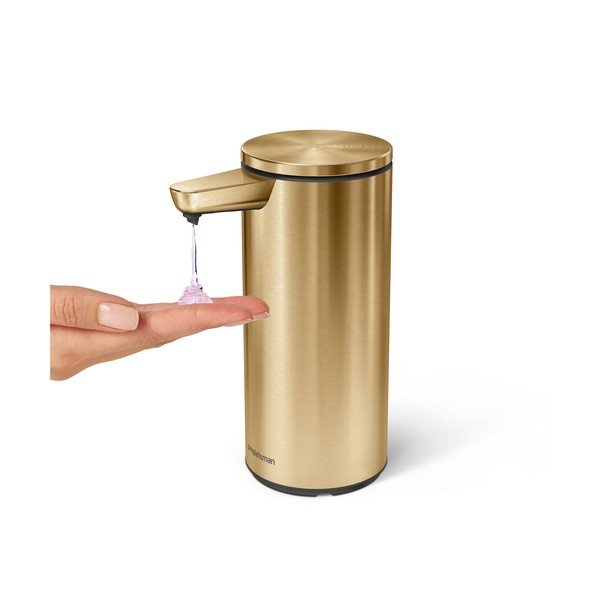 Fényes aranyszínű automata acél szappanadagoló 266 ml – simplehuman-image-2