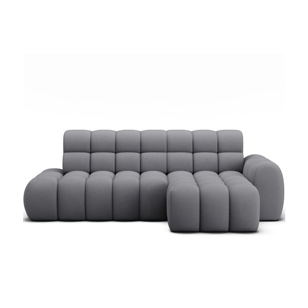 Szürke kinyitható sarokkanapé (jobb oldali-heverő résszel) Ceedro – ELTAP