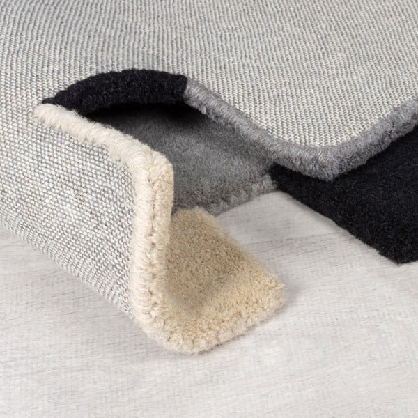 Szürke gyapjú futószőnyeg 60x230 cm Collage – Flair Rugs-image-2